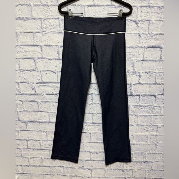 Lululemon vintage Women's pants Faux Denim Navy Blue White Stripe Size 4 - Picture 12 of 15